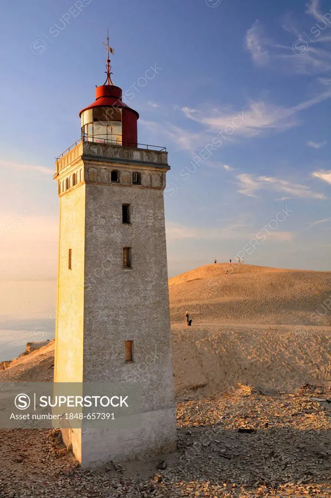 Old lighthouse on Rubjerg Knude, a wandering dune in Denmark, Europe