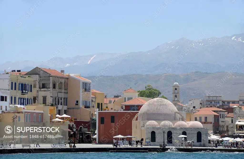 Harbour, Chania, Crete, Greece, Europe