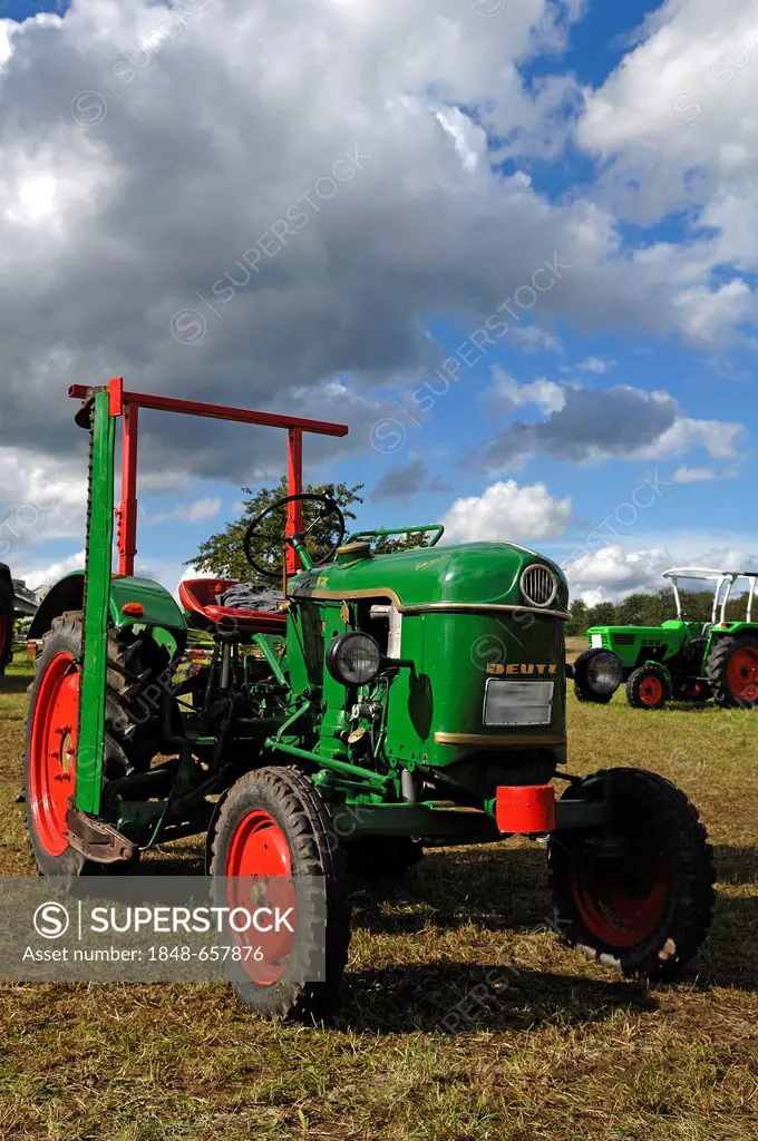 Antique tractor meeting, Deutz 612er series tractor, built from 1953 to 1958, Morschreuth, Upper Franconia, Bavaria, Germany, Europe