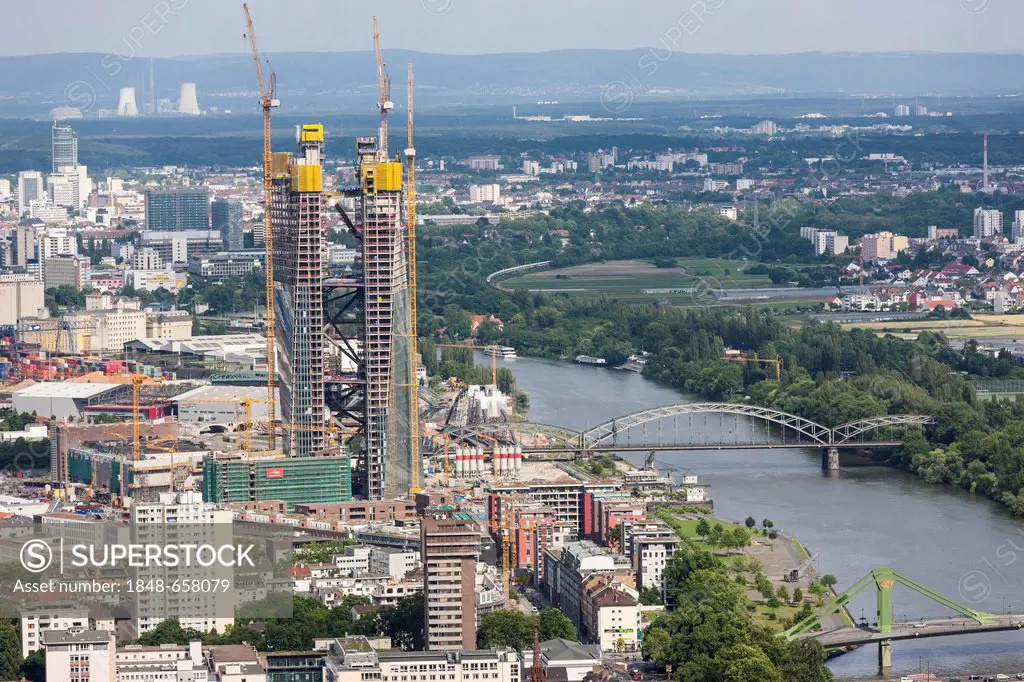 European Central Bank, ECB, new building under construction, Frankfurt am Main, Hesse, Germany, Europe