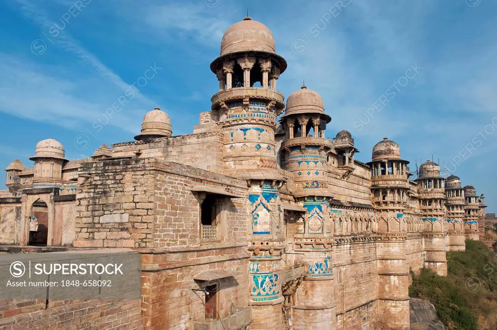 Hathi Pol or Elephant Gate, Man Singh Palace, Gwalior Fort or Fortress, Gwalior, Madhya Pradesh, India, Asia