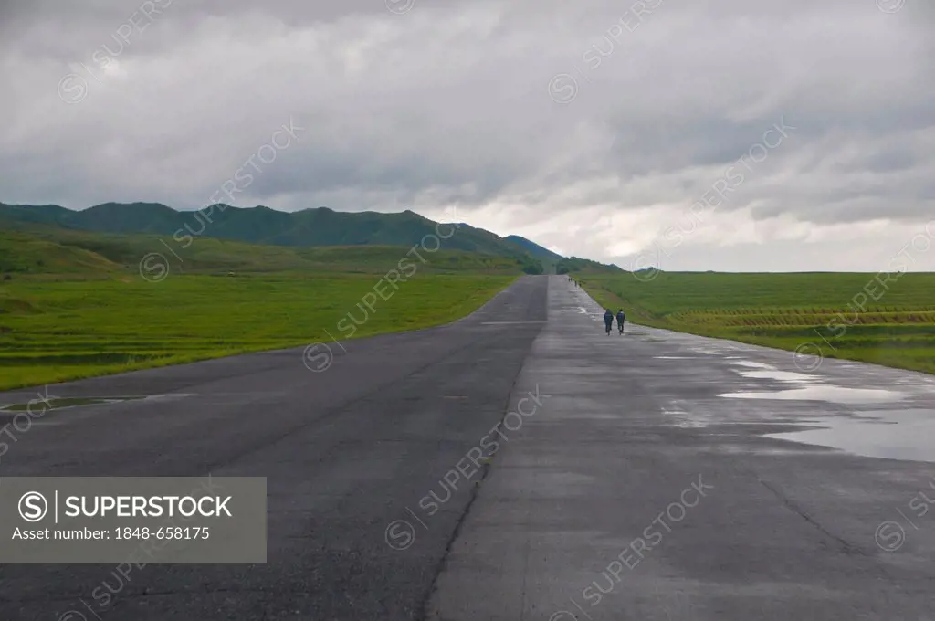 Empty highway, North Korea, Asia