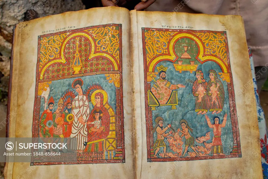 Old Bible at Lake Tana, Ethiopia, Africa