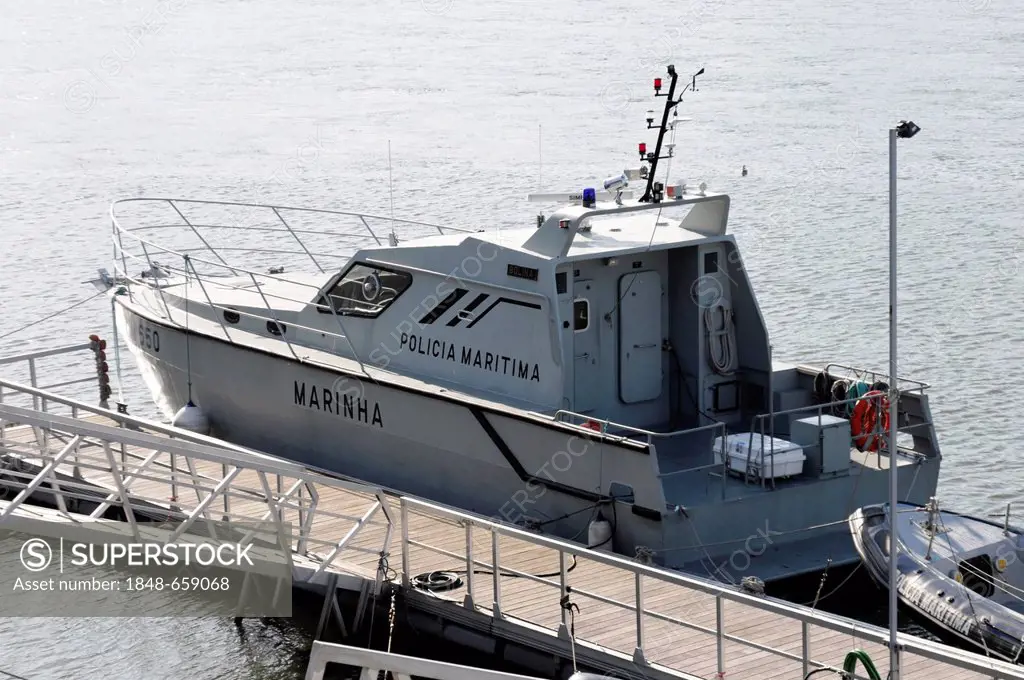 Policia Maritima, police boat in the port of Porto, Northern Portugal, Portugal, Europe