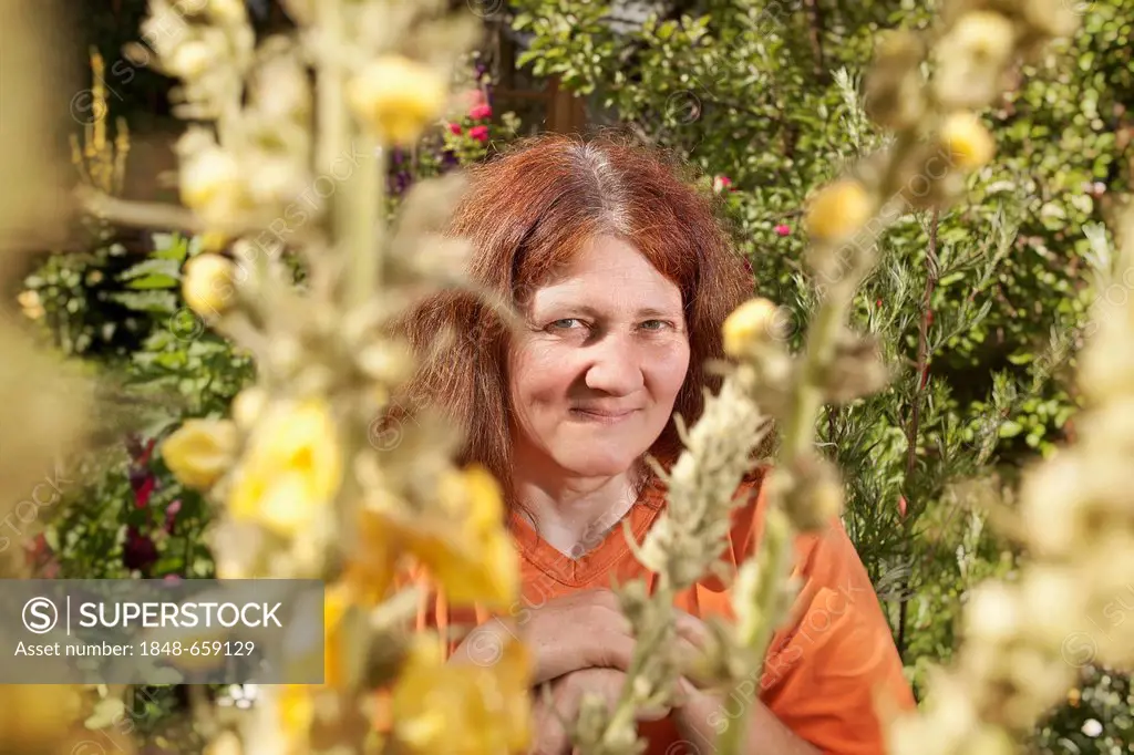 Woman in an organic garden