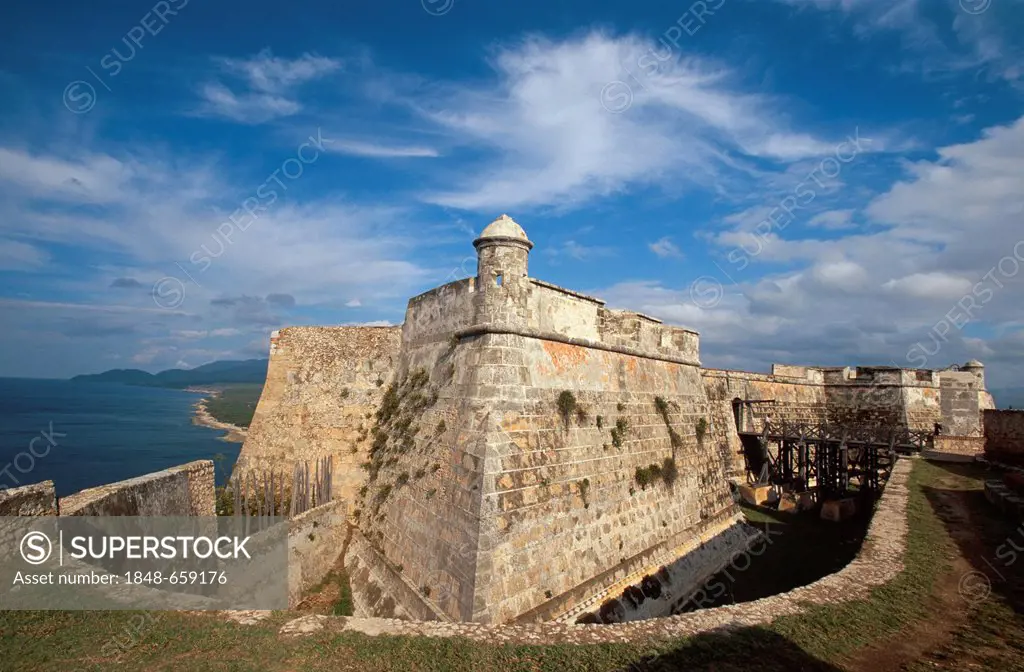 Castillo El Morro fortress, San Pedro de la Roca, Unesco World Heritage Site, Santiago de Cuba, Cuba, Caribbean