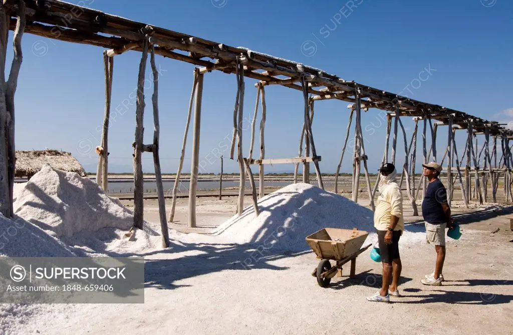 Saltworks in Salinas near Bani on the southern coast, 70 km west of Santo Domingo, Dominican Republic