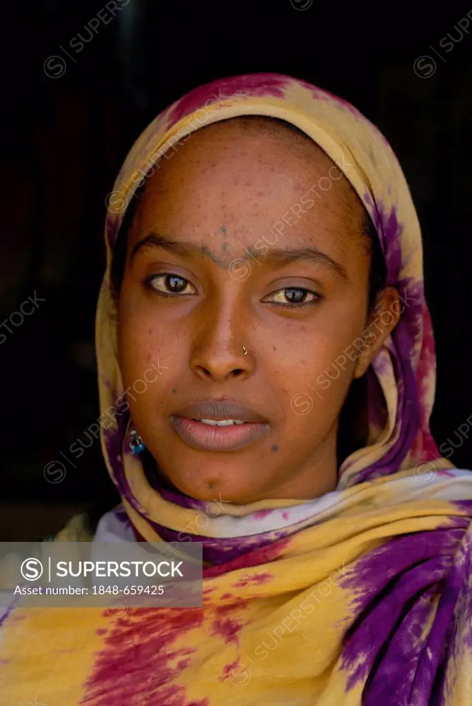 Bedouin woman of the Afar tribe, Djibouti, East Africa, Africa
