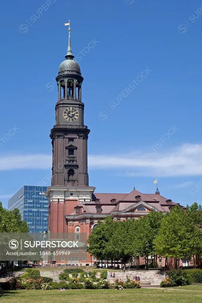 St. Michaelis Church, also known as Michel, Hamburg, Germany, Europe, PublicGround