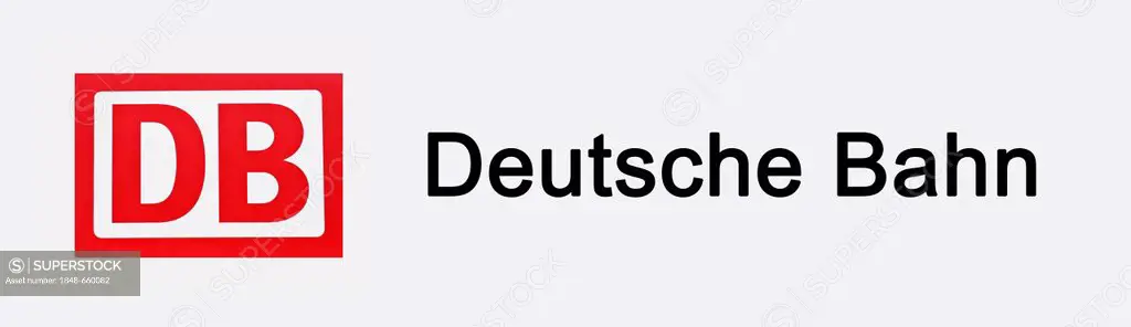 Logo and lettering, DB Deutsche Bahn, German Federal Railways