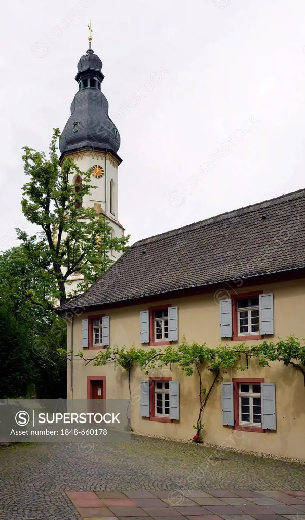 Bell tower of Dreifaltigkeitskirche, Trinity Church, Speyer, Rhineland-Palatinate, Germany, Europe, PublicGround