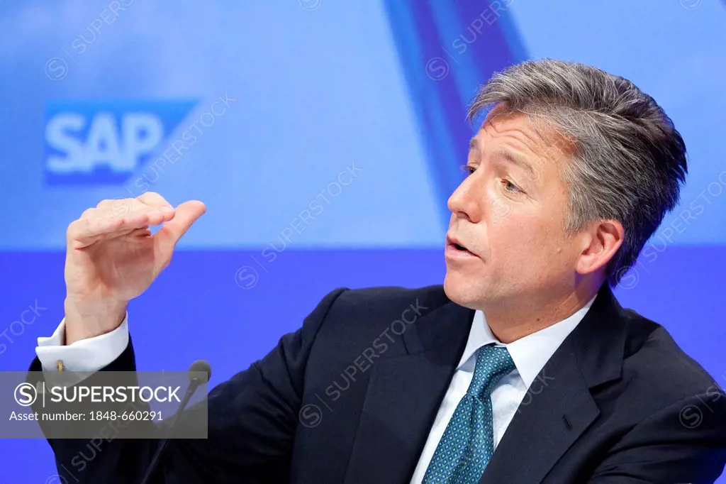 Bill McDermott, co-CEO of SAP AG, during the press conference on financial statements of SAP AG on 26.01.2011 in Frankfurt am Main, Hesse, Germany, Eu...