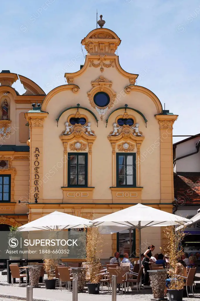 Old pharmacy on Hauptplatz square, Hartenberg, East Styria, Styria, Austria, Europe, PublicGround