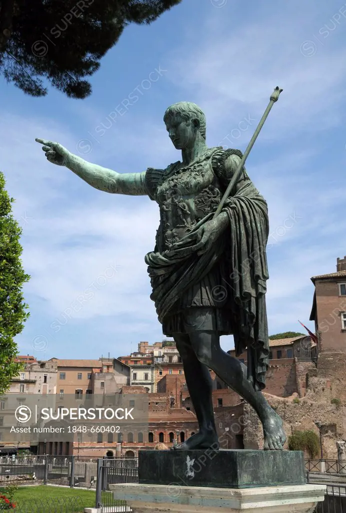 Statue of Augustus, Trajan's Forum, Rome, Italy, Europe, PublicGround