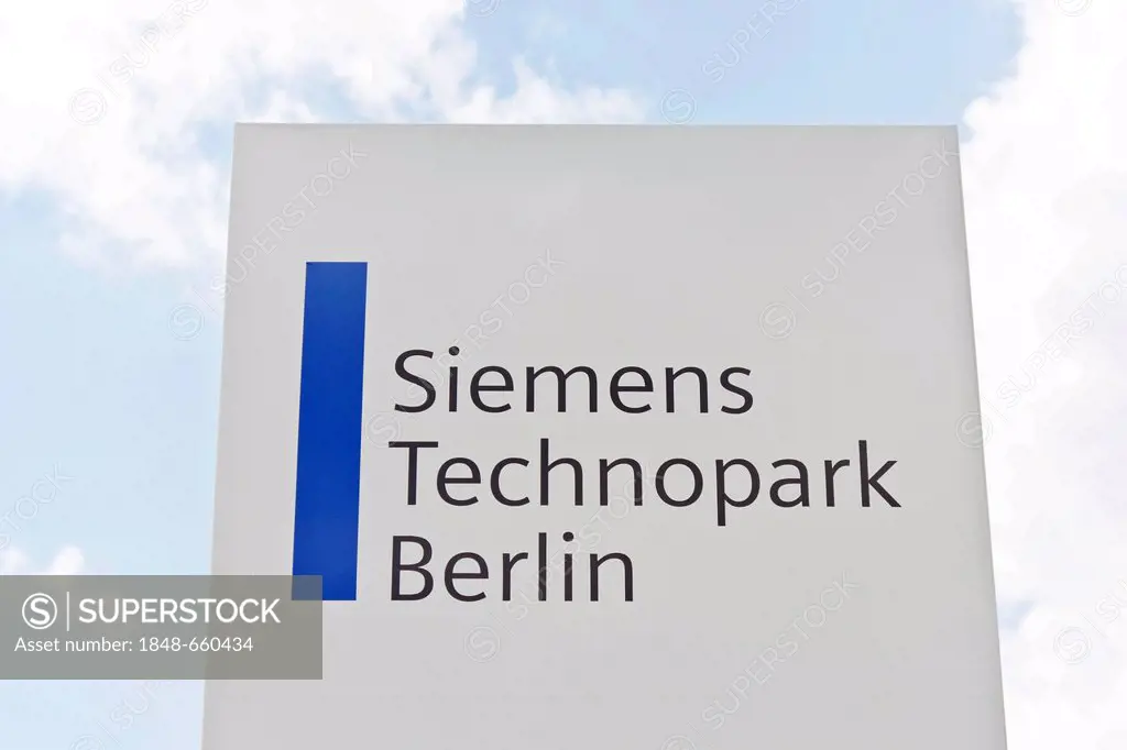 Sign, Siemens Technopark Berlin, Berlin, Germany, Europe