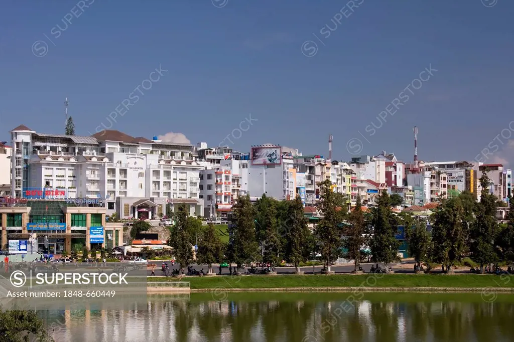 View of the town centre of Dalat, Central Highlands, Vietnam, Asia