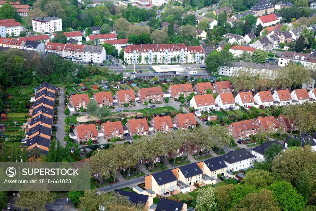 Essen-Stoppenberg housing estate, Floez Zollverein Strasse and Im Natt, Essen, North Rhine-Westphalia, Germany, Europe