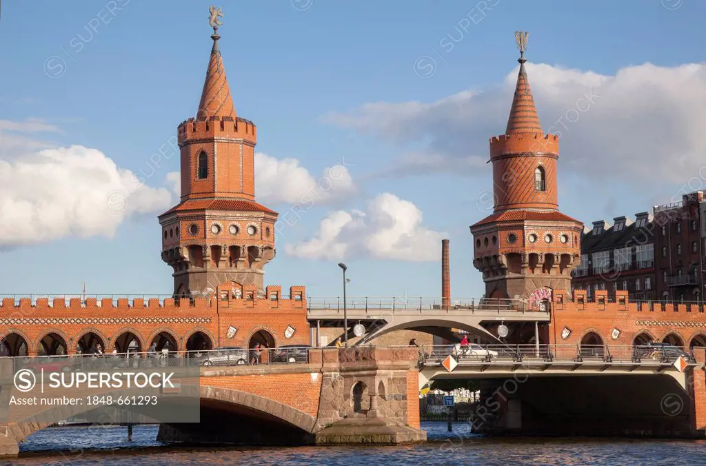 Oberbaumbruecke bridge, Berlin, Germany, Europe
