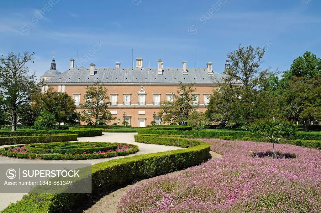 Palacio Real, Royal Palace, Jardin de la Isla, Royal Park, botanical gardens, Aranjuez, Spain, Europe