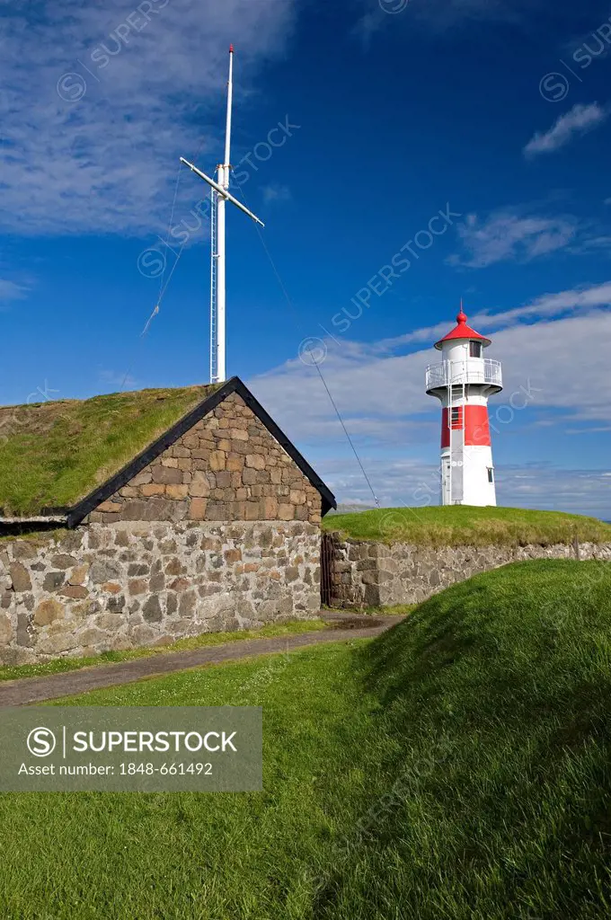 Skansin, a historic fort in Torshavn on the Faroe Islands, Torshavn, Streymoy island, Faroe Islands, North Atlantic