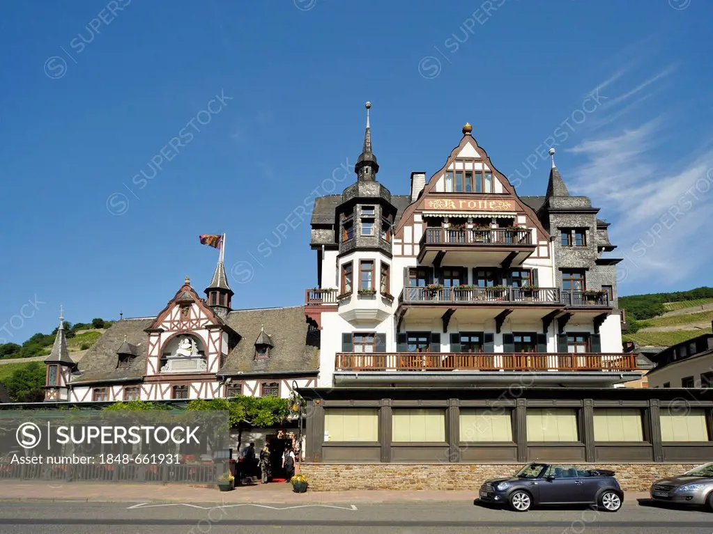 Krone Hotel, Assmannshausen, Rhineland-Palatinate, Germany, Europe