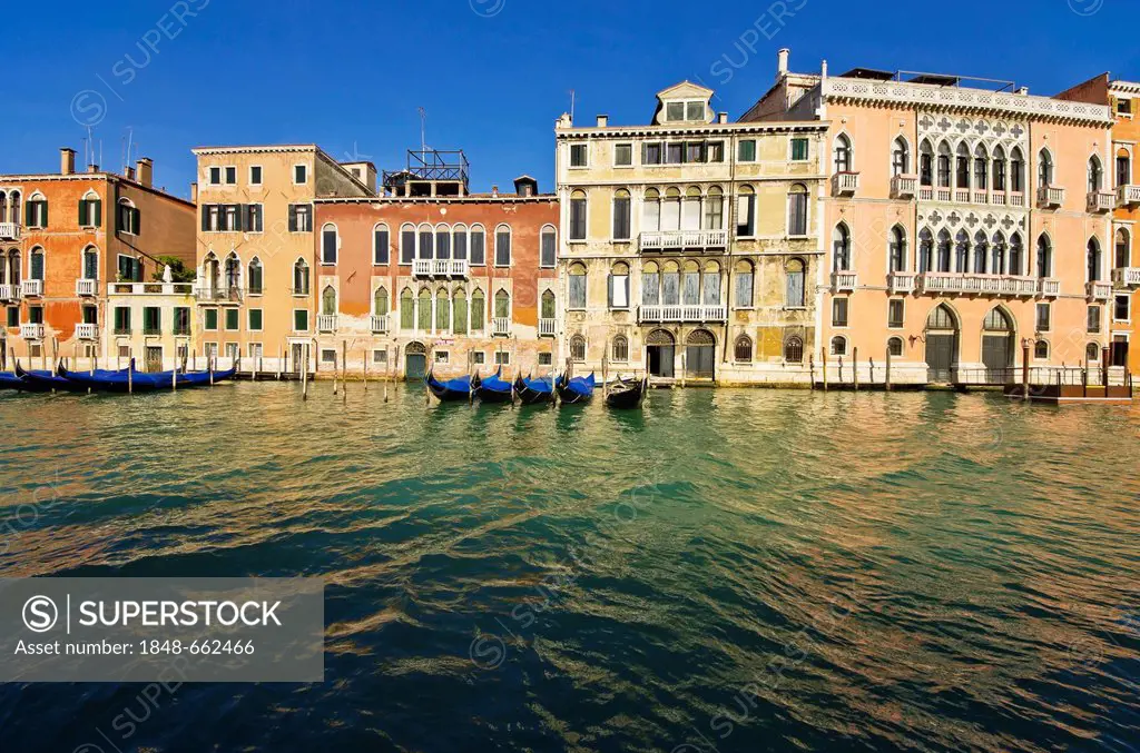 Buildings along the Canal Grande or Grand Canal, Venice, Venezia, Veneto, Italy, Europe