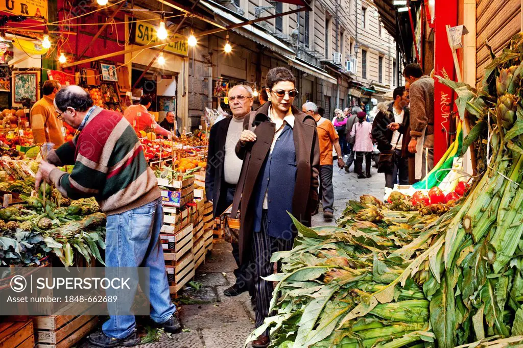 Market, Mercato della Vucciria, Palermo, Sicily, Italy, Europe