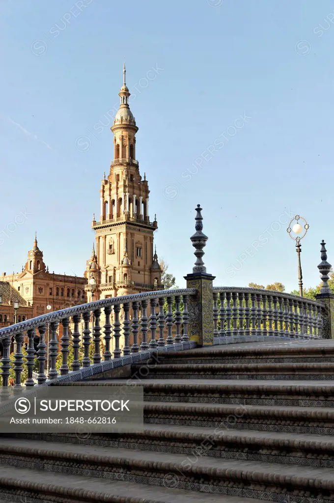 Plaza de España, Sevilla, Andalusia, Spain, Europe