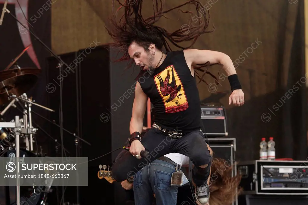 Mark Osegueda, frontman of the US-American Trash metal band Death Angel playing at the Metalfest, Loreley open air stage, St. Goarshausen, Rhineland-P...