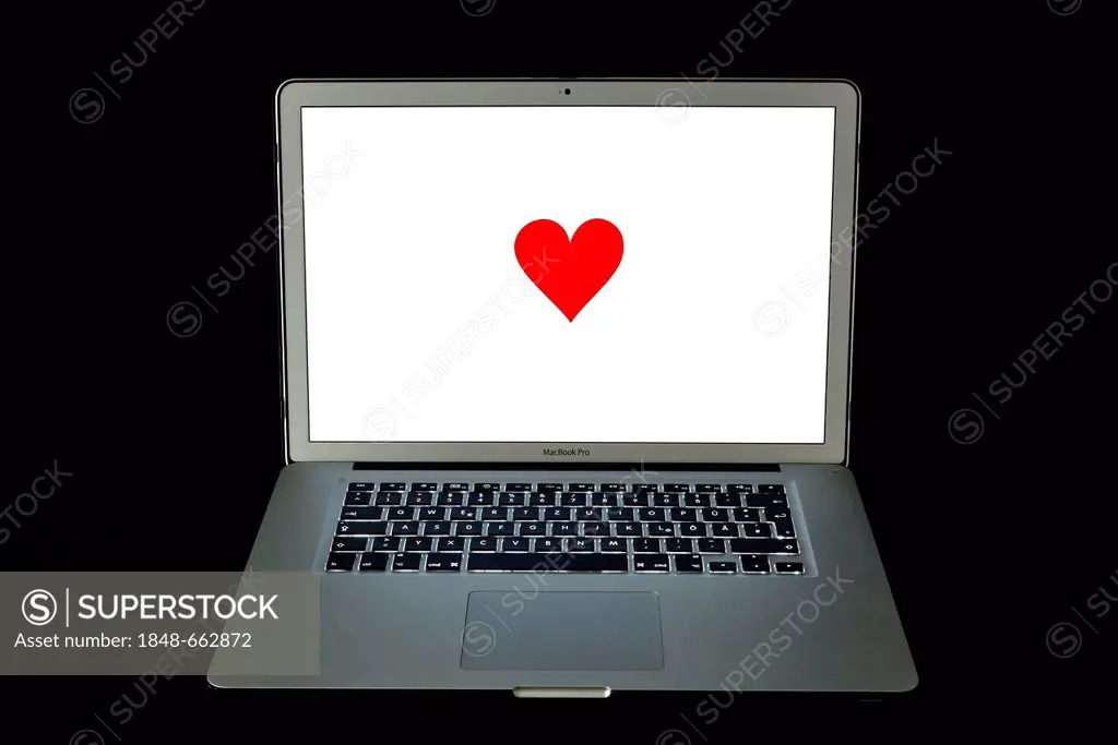 Heart, online dating, Apple MacBook Pro, laptop computer