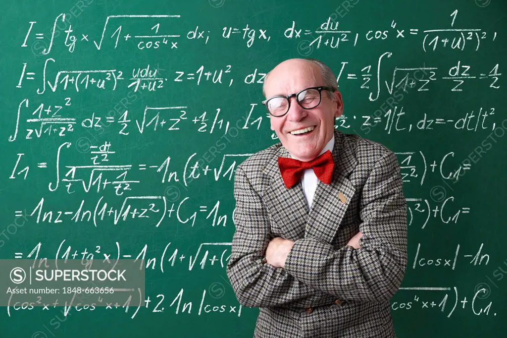 Professor, teacher, blackboard, mathematic formulas, equations, mathematic lessons, maths
