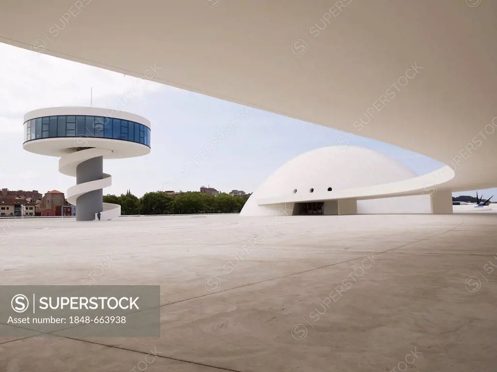 Óscar Niemeyer International Cultural Centre, Centro de Cultura Internacional Óscar Niemeyer, Avilés, Asturias, northern Spain, Europe