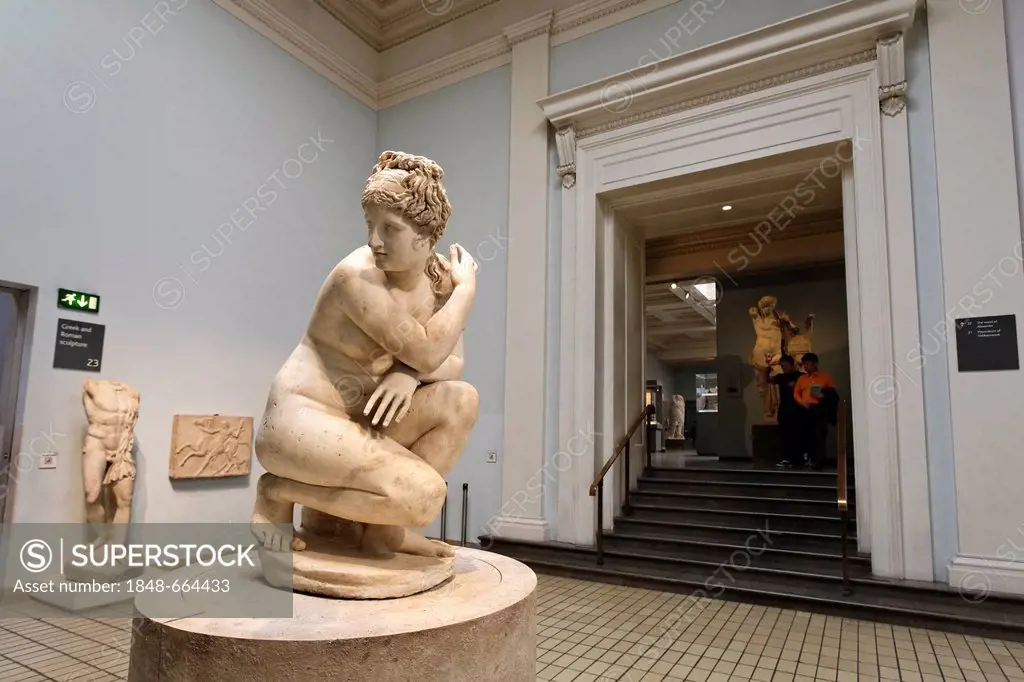 Lely's Venus, naked Aphrodite, Roman marble sculpture after a Greek original, British Museum, London, England, United Kingdom, Europe