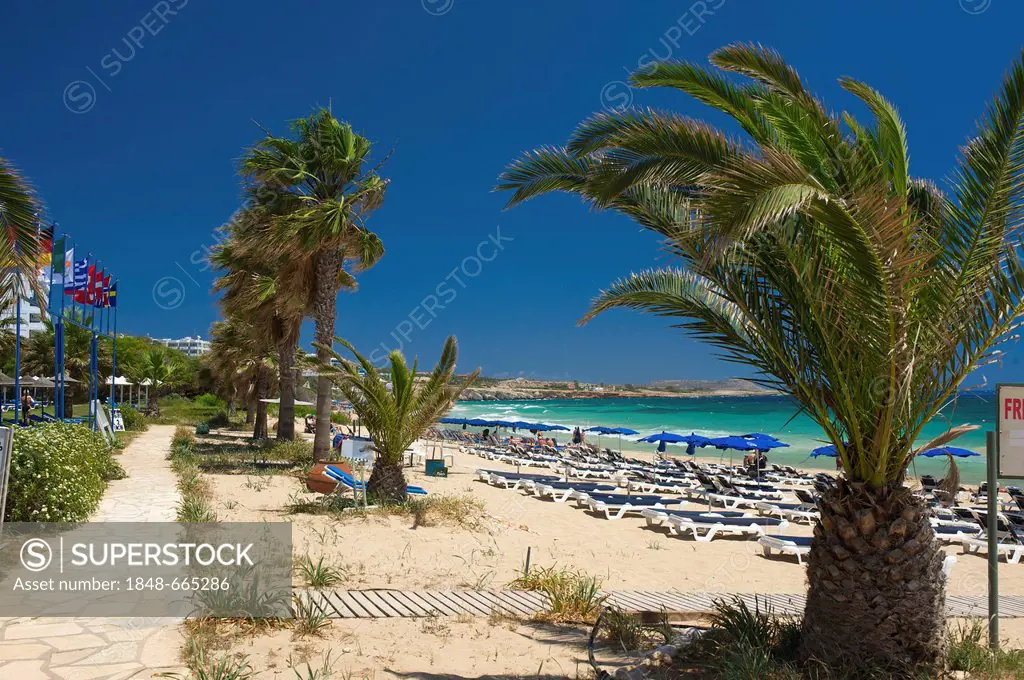 Beach of Ayia Napa, Southern Cyprus, Cyprus