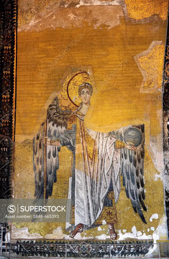 Mosaic, Archangel Gabriel, Hagia Sophia, Ayasofya, Istanbul, Turkey