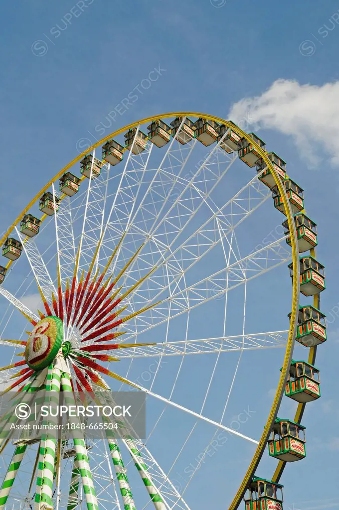 Ferris wheel, Cranger Kirmes carnival, Herne, Ruhr Area, North Rhine-Westphalia, Germany, Europe, PublicGround