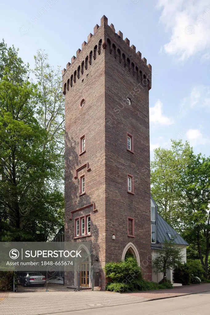 Former water tower of Villa Grueneburg, Frankfurt am Main, Hesse, Germany, Europe, PublicGround