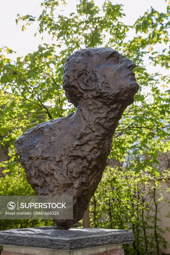 Bust, statue of Felix Mendelssohn Bartholdy, Mendelssohn House, Leipzig Music Trail, Leipzig, Saxony, Germany, Europe