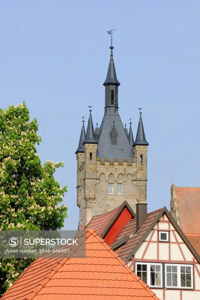 Blauer Turm tower in Bad Wimpfen, Baden-Wuerttemberg, Germany, Europe
