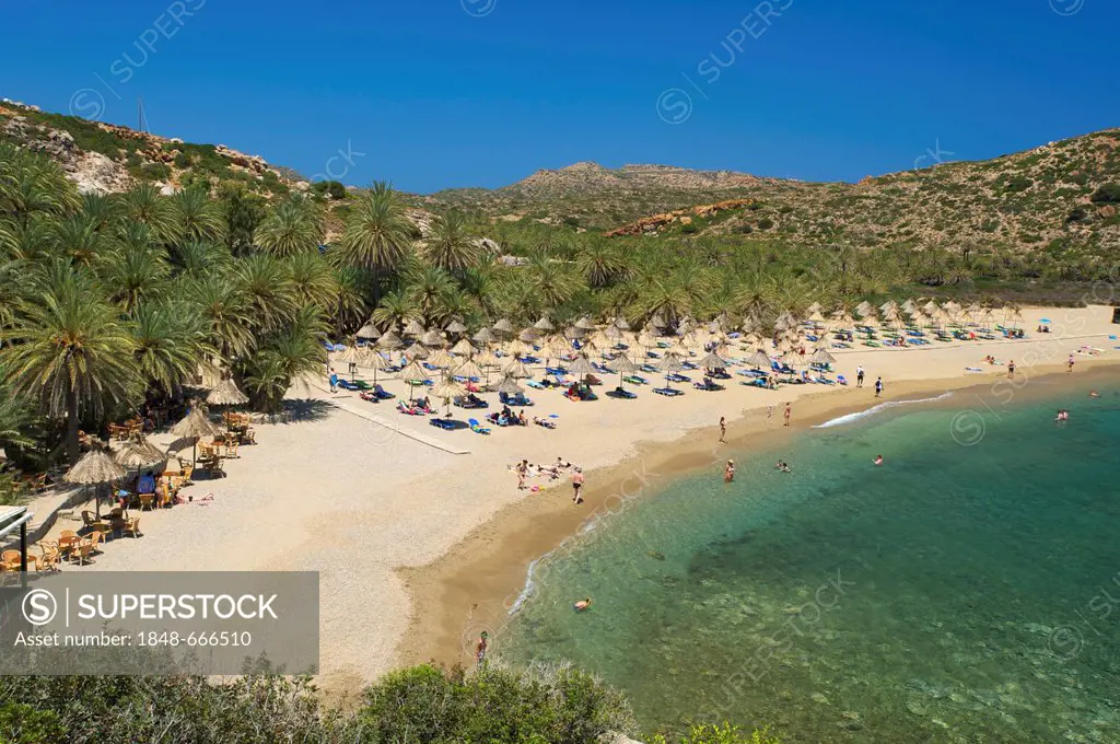 Palm beach Vai, Crete, Greece, Europe