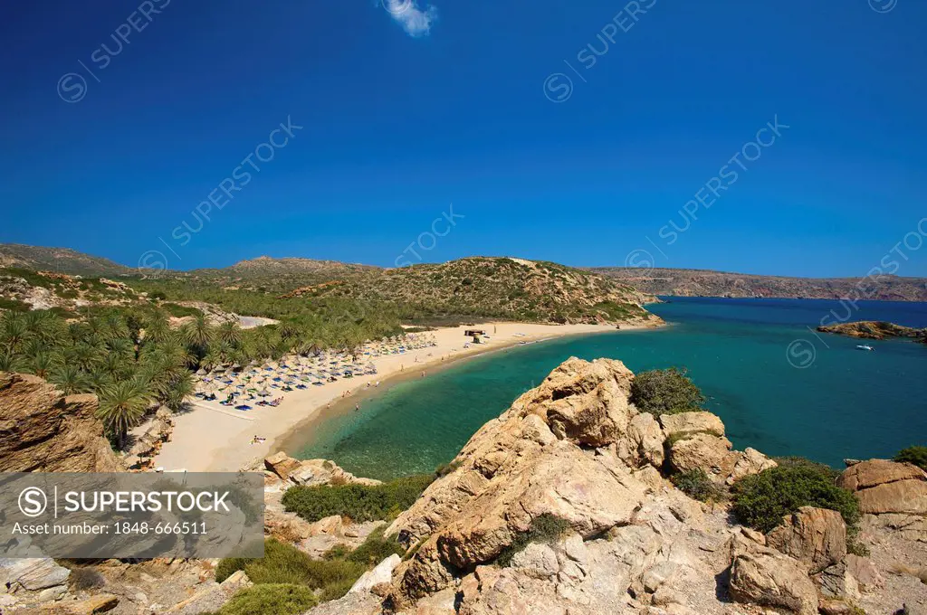 Palm beach Vai, Crete, Greece, Europe