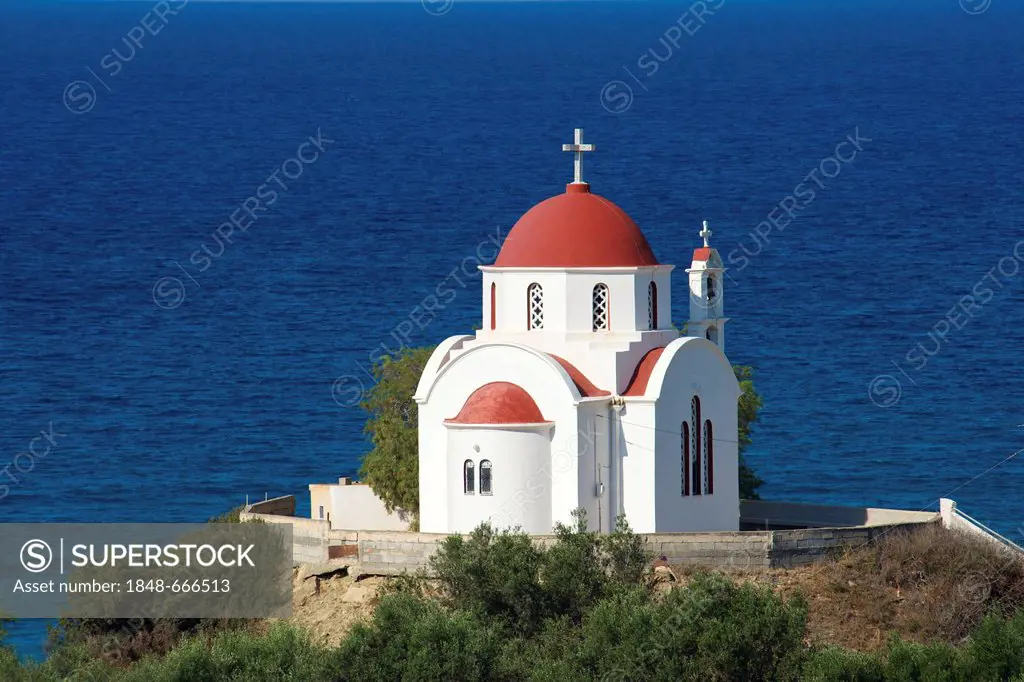 Nea Mirtos church, south coast, Crete, Greece, Europe