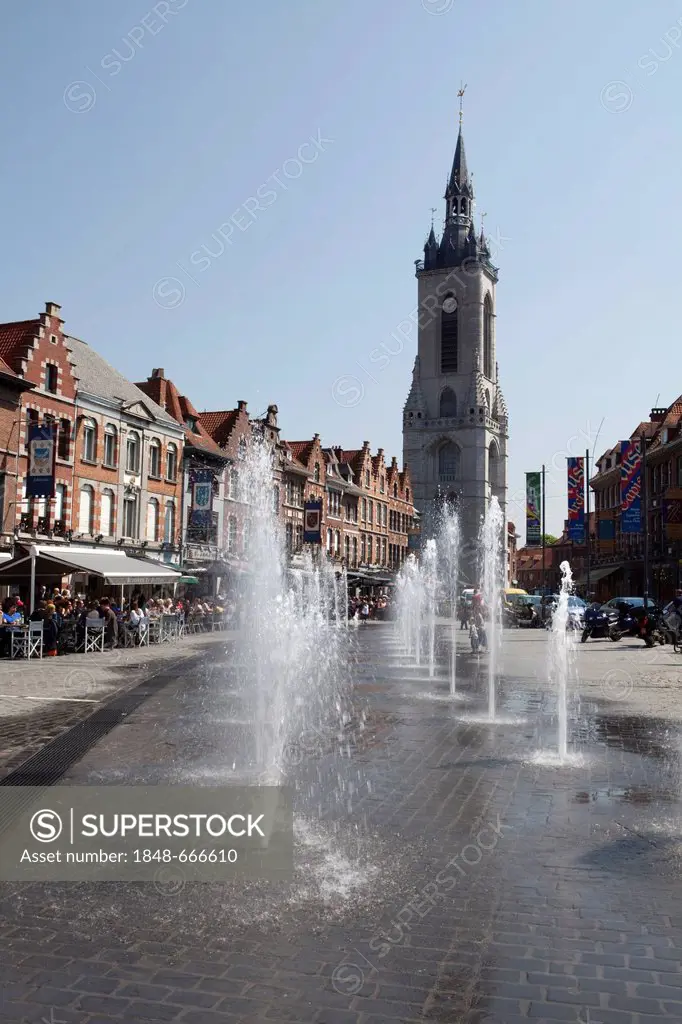 Grand Place square, Tournai, Province of Hainaut, Wallonia or Walloon Region, Belgium, Europe