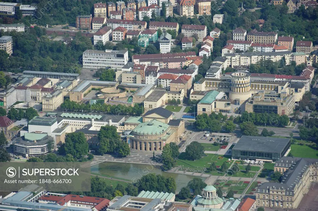 Aerial view, Stuttgart, Baden-Wuerttemberg, Germany, Europe