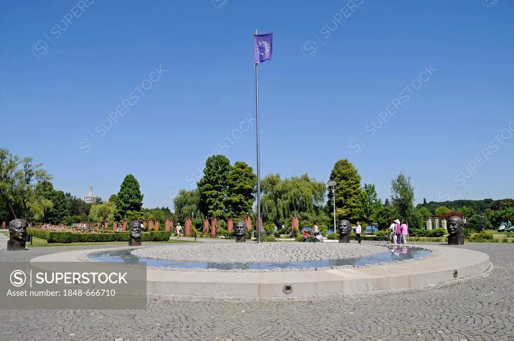 Europe Square, sculptures, Herastrau Park, Bucharest, Romania, Eastern Europe, PublicGround