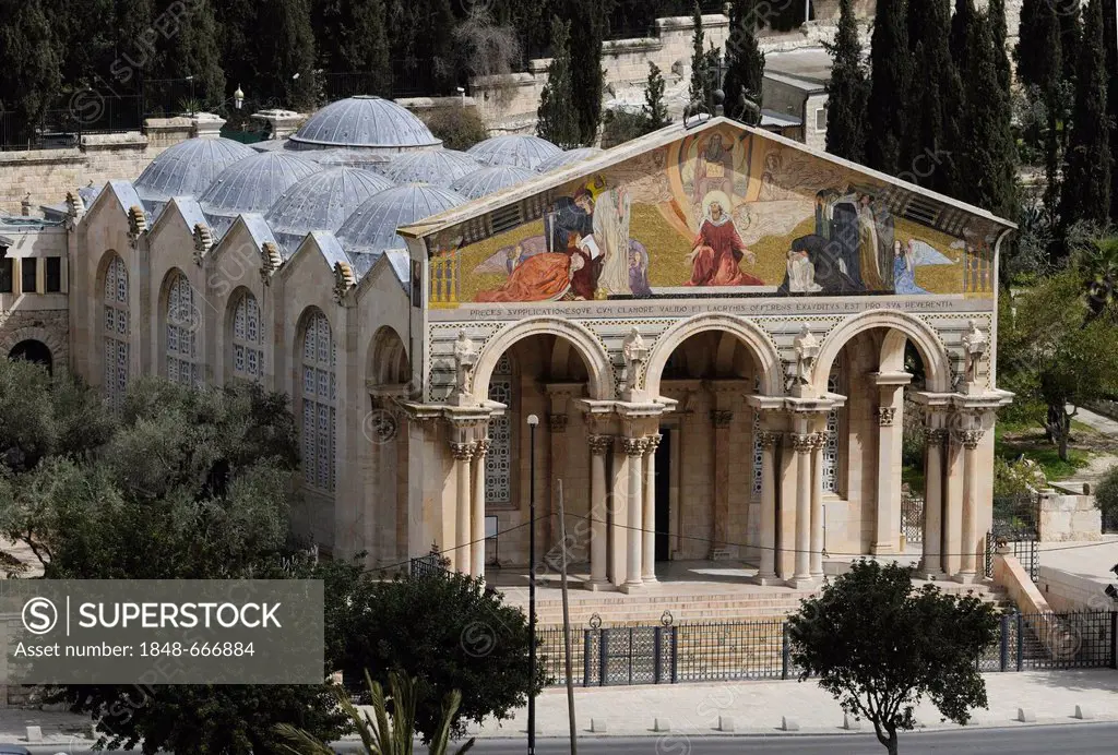 Church or Basilica of the Agony or Church of All Nations, Mount of Olives, Jerusalem, Israel, Middle East