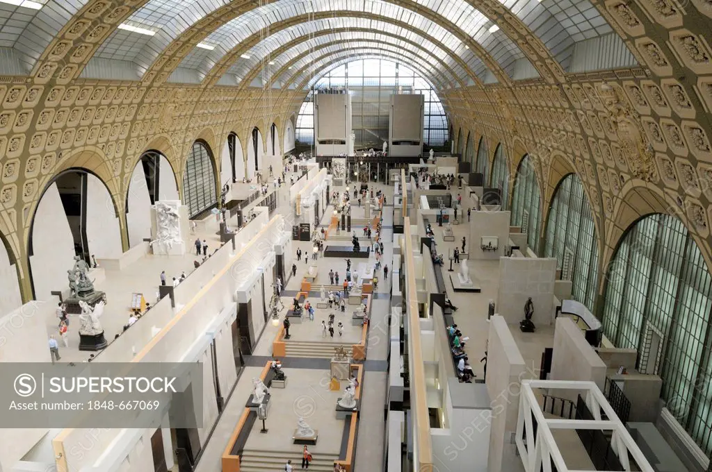 Interior of the Musée d'Orsay, Orsay Museum, Paris, France, Europe