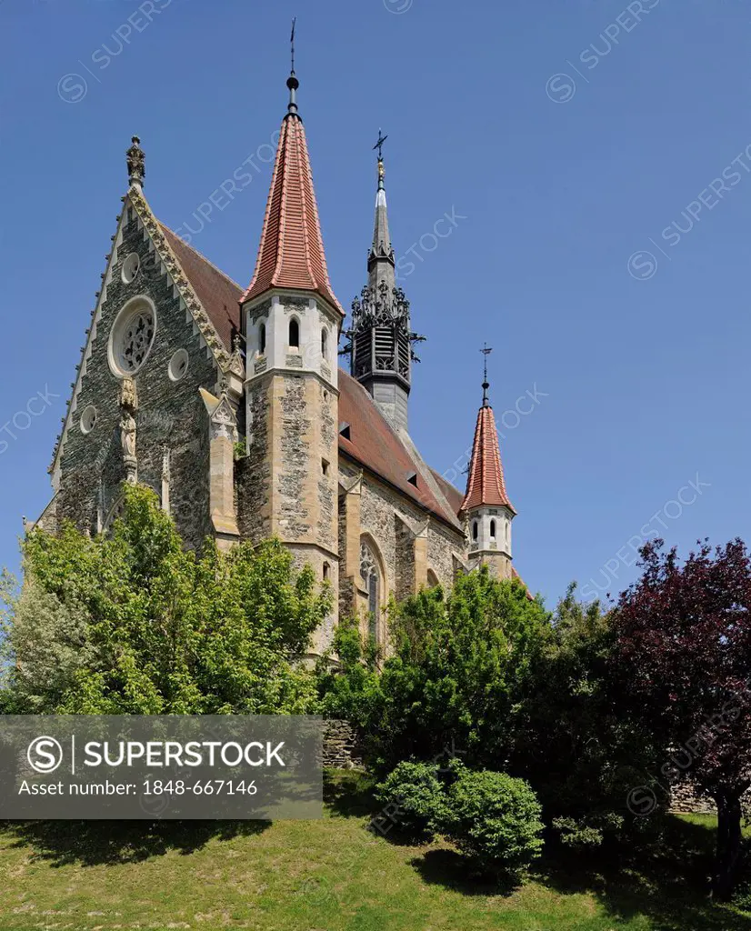 Parish church of the Assumption, Late Gothic style, Mariasdorf, Burgenland, Austria, Europe