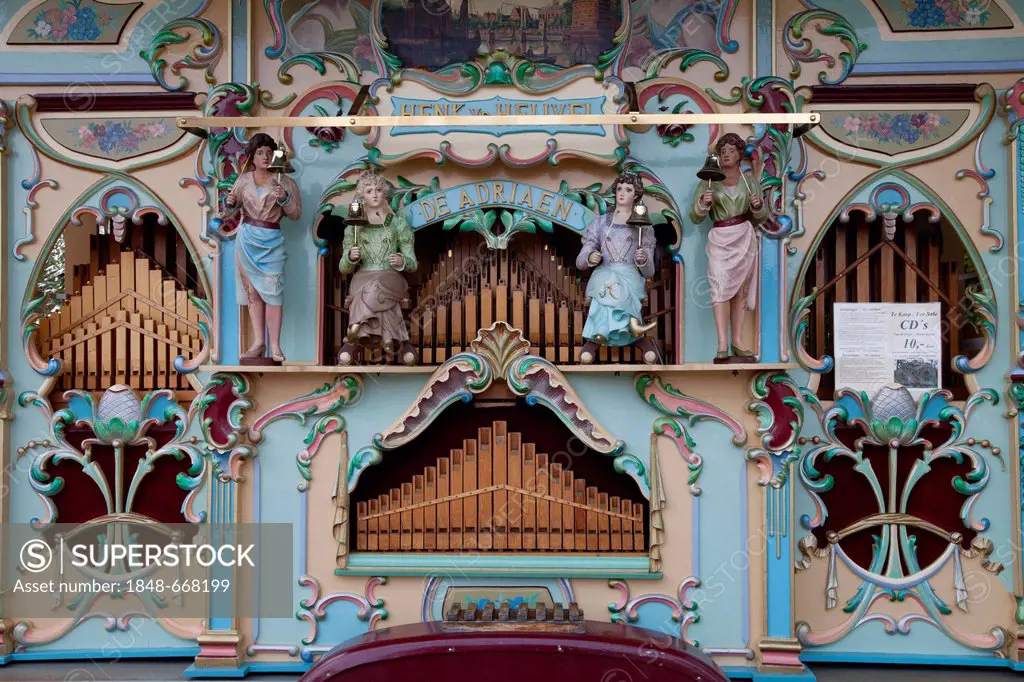 Fair organ, Keukenhof flower garden, Lisse, Netherlands, Europe