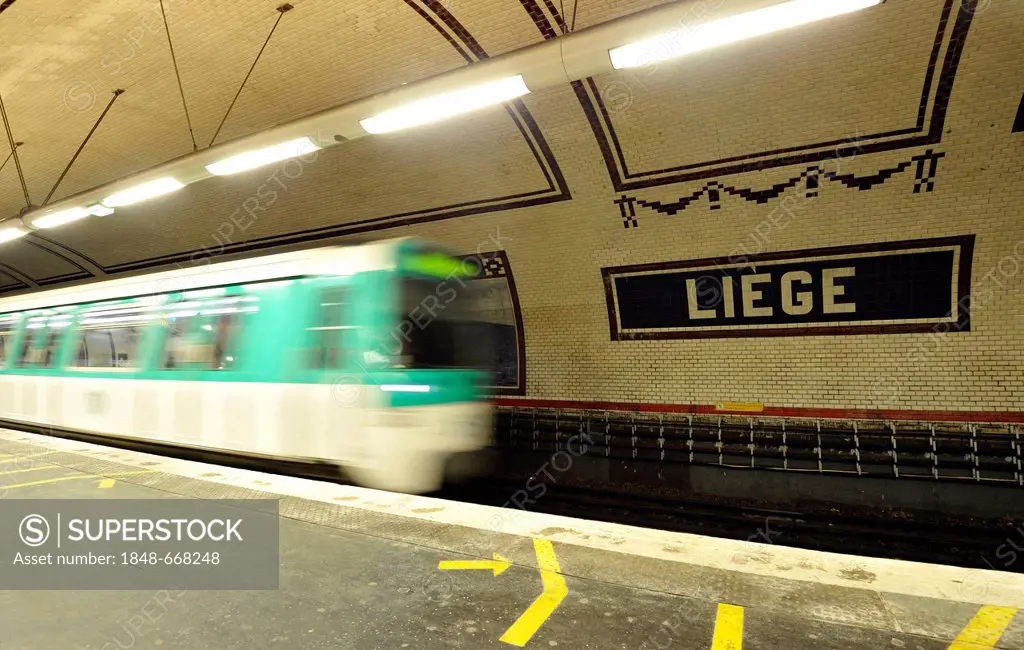 Liege Metro station, Metro, Paris, France, Europe